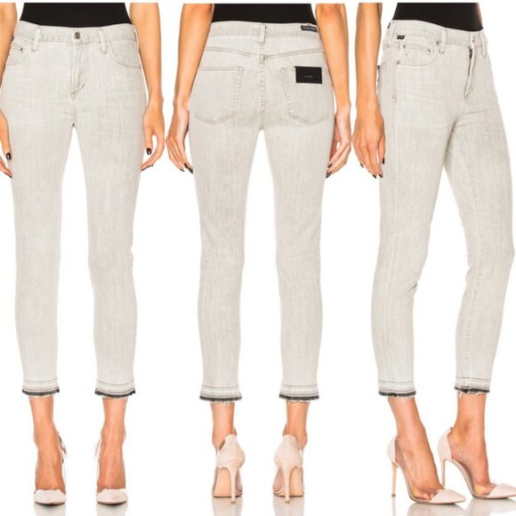 Citizens of Humanity Rocket High Rise Crop Skinny Jeans Sunbaked Gray Stretch 25 - Picture 2 of 16